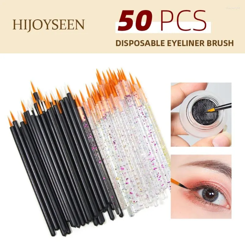 Makeup Brushes 50 Pcs Disposable Eyeliner Brush Individual Lip Wand Applicator Tools Supplier