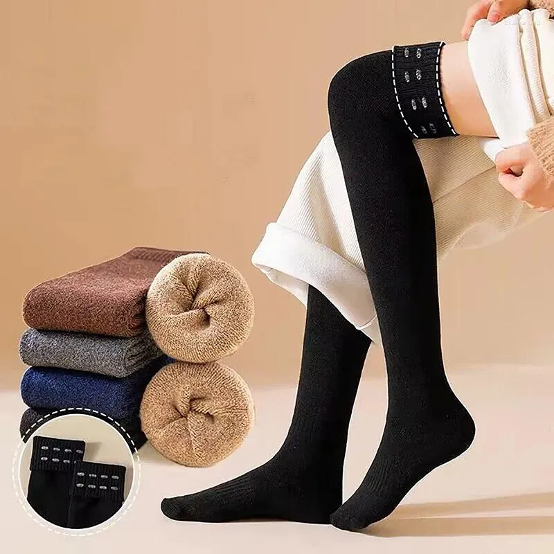 Women Socks Soild Color Long Stockings Over Knee Thigh High The Lolita Ladies Warm