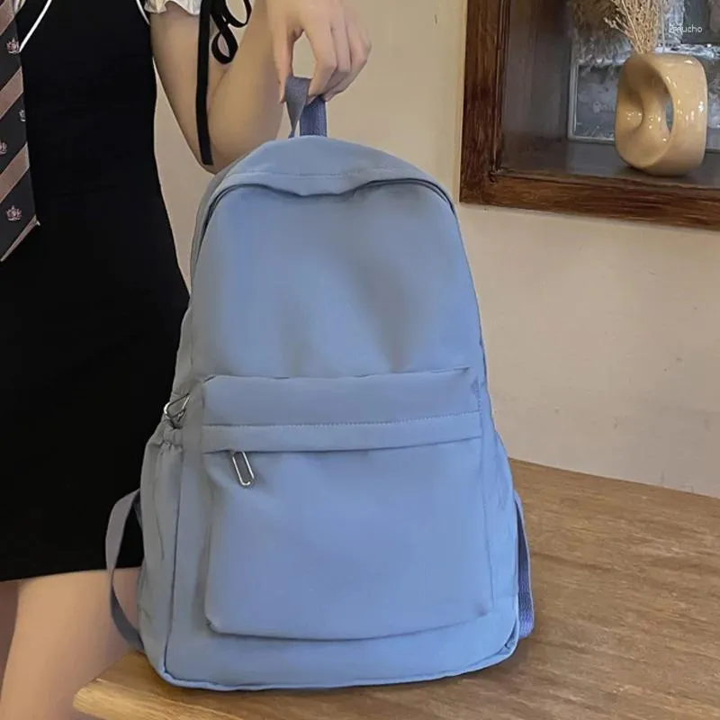 Rugzak joypessie schattige waterdichte meisjes mode eenvoudige solide tiener bookbag mochila schoolbag zwarte vrouwen rugzak