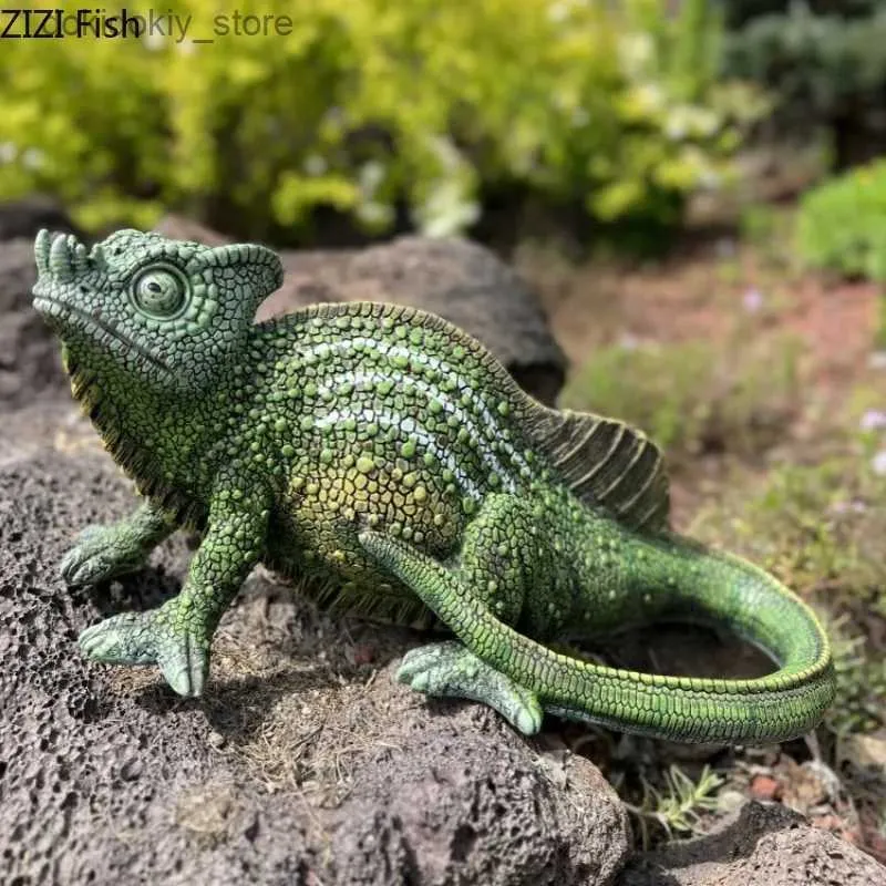 Arts et artisanat Courteard Arden Decoration Résine Imitation Animal Ornements Chameleon Lizard Sculpture Statue Fiurines Home Decor Accessoriesl2447