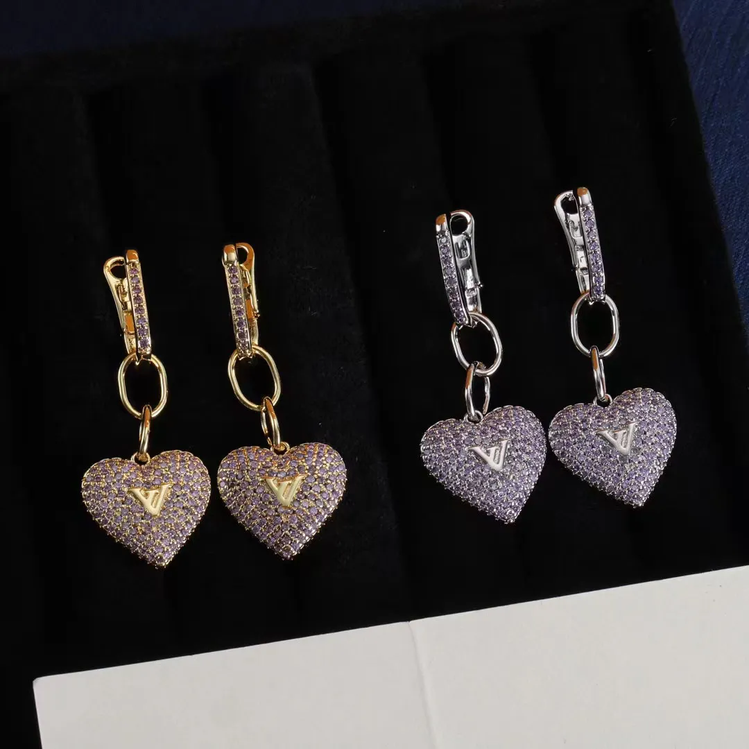 Boucles D'oreilles Vintage Clips Cœurs En Métal Doré Avec Strass Brillants