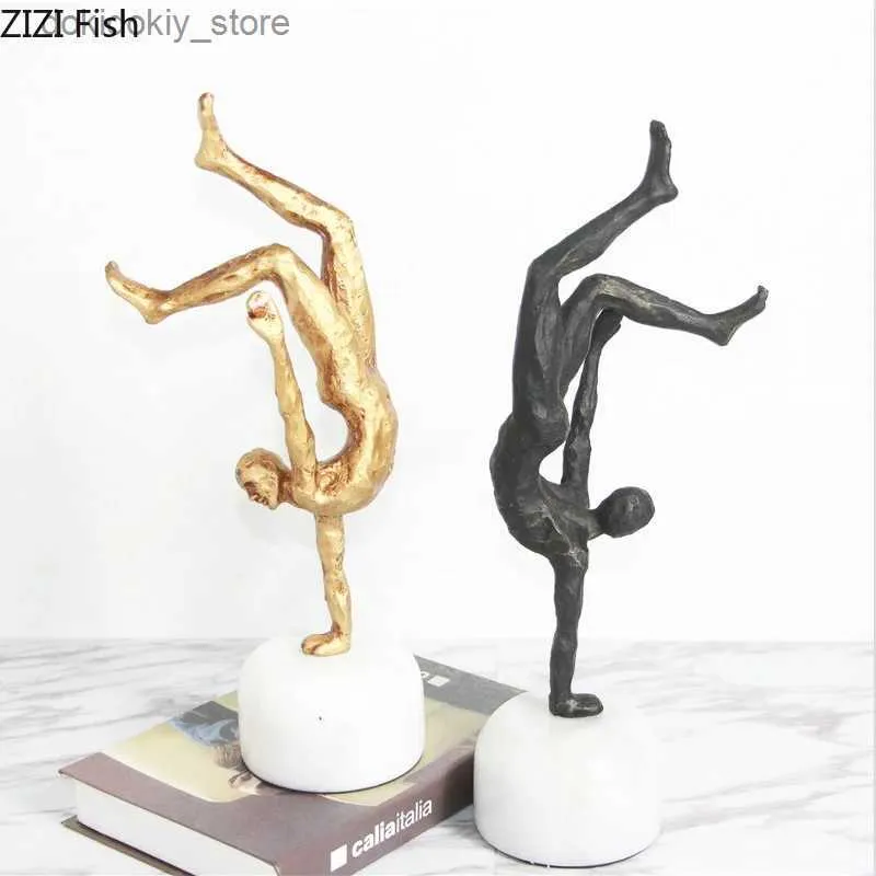 Kunst en ambachten menselijke sculptuur sport ymnastiek olden fiure ambachten ornamenten handstand abstract moderne huizendecoratie accessoiressl2447