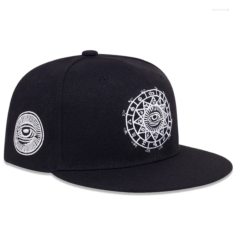 Bollmössor harajuku män kvinnor avslappnade snapbacks svart grå ögon broderi cap hip hop hattar baseball