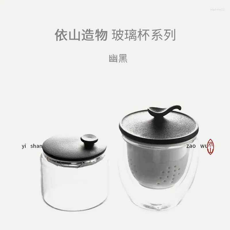 Кружки | Керамический фильтр с крышкой двойной палуба Стеклянная чашка из зеленого чая Bubble Master Office Cups Cups