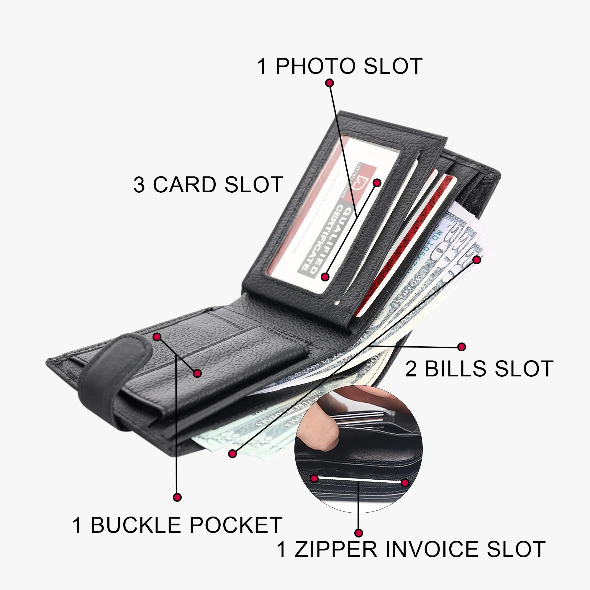 TEEHON® Portafoglio Uomo, Blocco RFID in Pelle