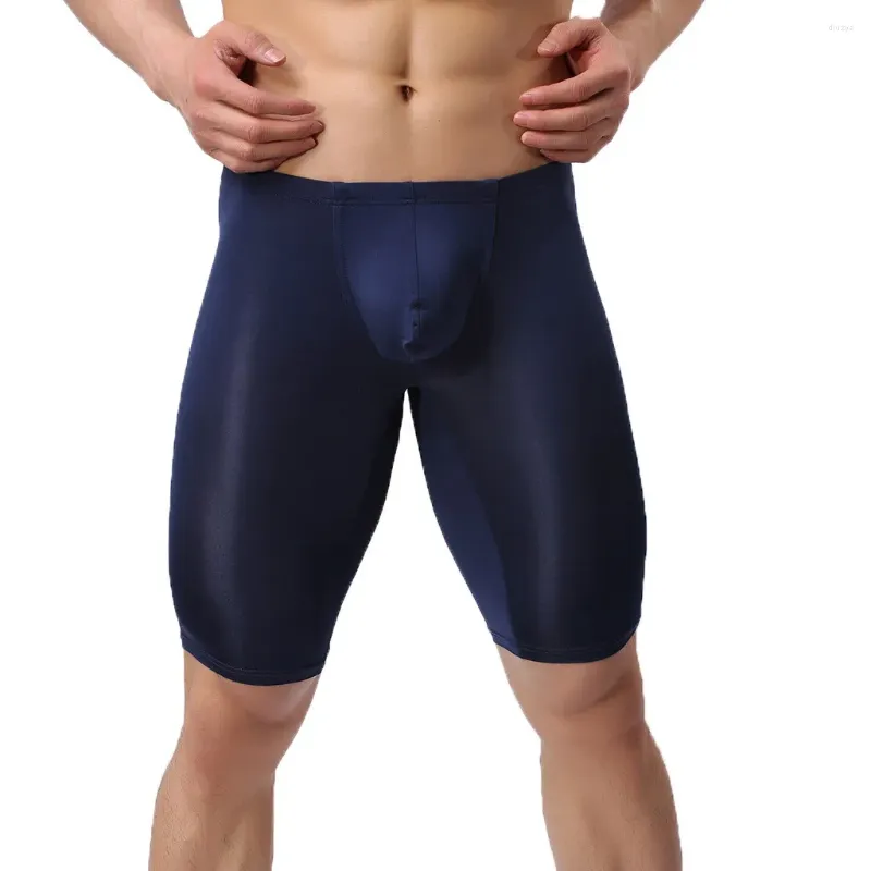 Underpants Men's Sexy Style Fashion Simple Pure Underwear Long Boxer Close Fitting Cuecas Masculina Bielizna Meska
