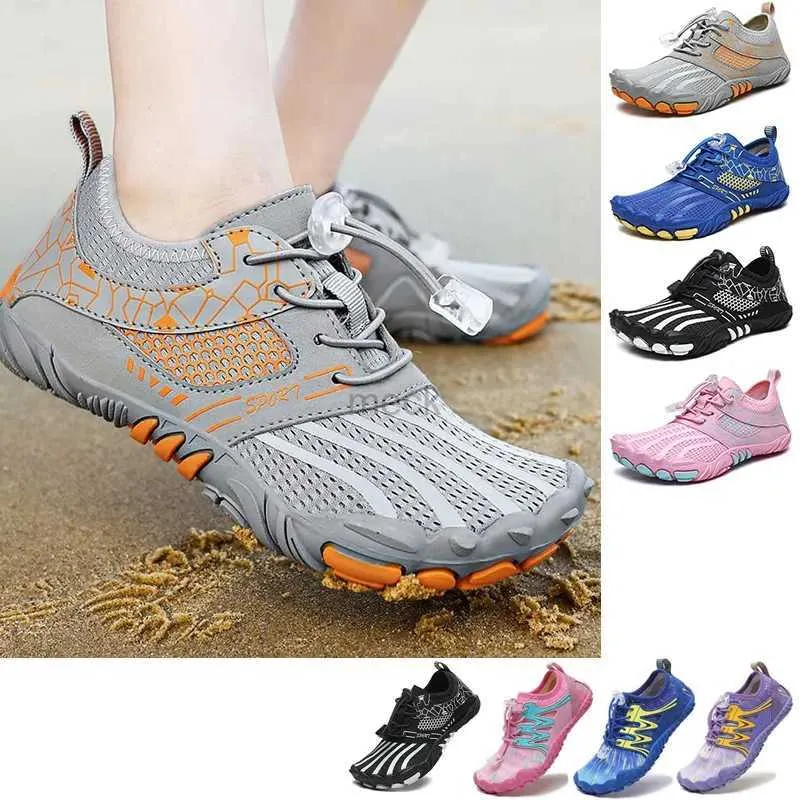 Athletic Outdoor Vanmie Kids Water Aqua Shoes Beach Barefoot Sneakers for Kids Summer Water Sport Swimming Shoes Children Wading Sneakers 240407