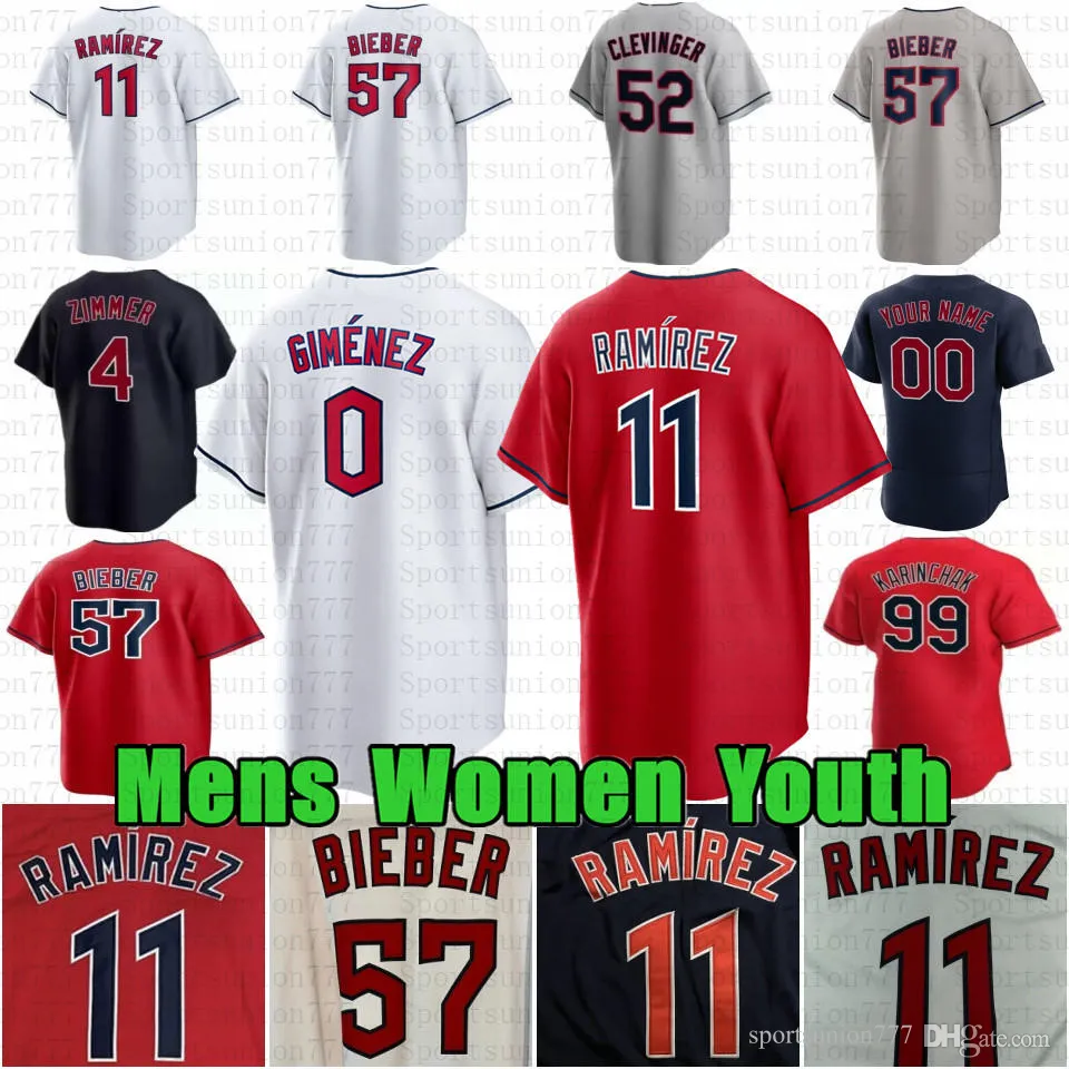 Custom 11 Jose Ramirez 0 Andres Gimenez Baseball Jersey Стивен Кван Джош Нейлор Дэвид Фрай Шейн Бибер Бо Тристон Маккензи Остин Хеджес Майлз Соломт Уилл Бреннан