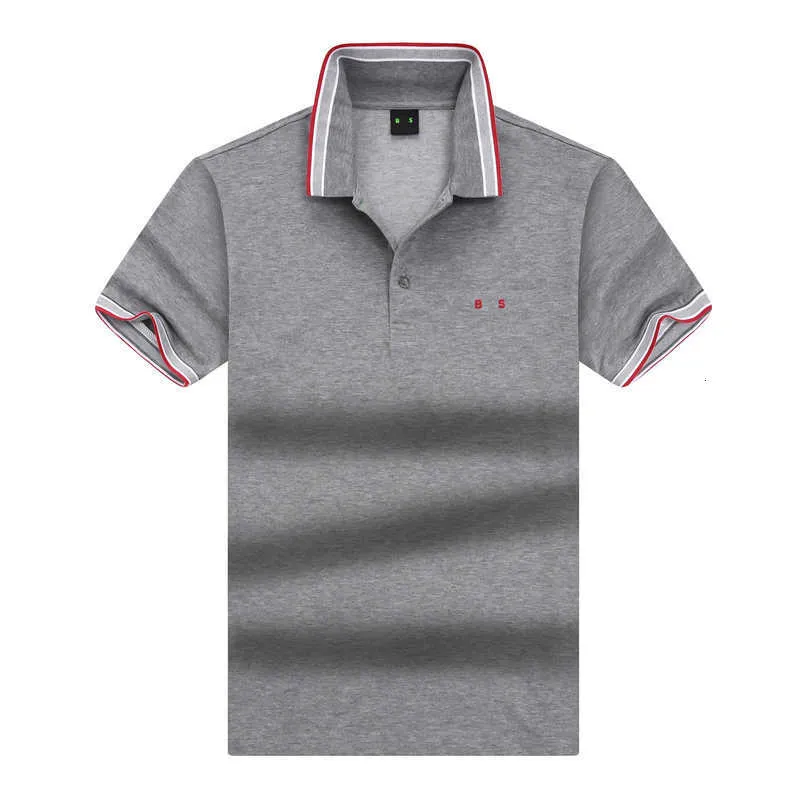 Bossowie koszula polo męskie koszulki t-shirts designer Business Golf T-shirt czyste bawełniane krótkie rękawy T-shirt USA High Street Fashion Brand Mash
