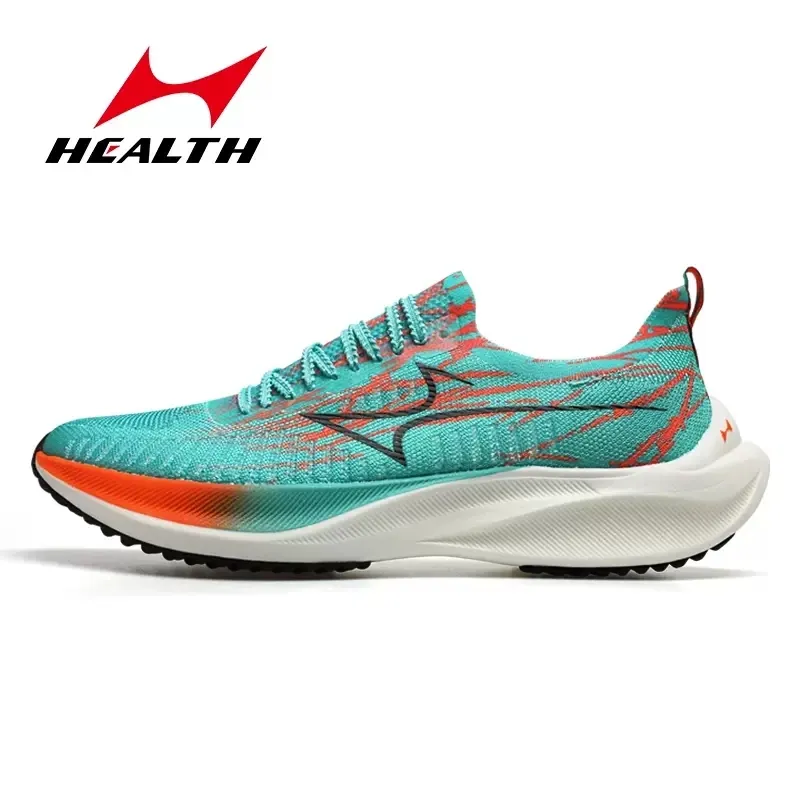 Skor hälsa Fly Dragon Men Carbon Plate Professional Marathon Shoes Breattable Cyning Ultra Light Racing Running Jogging Sneakers