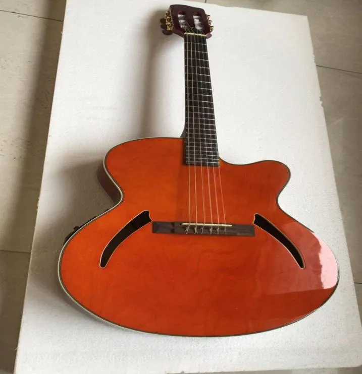 Whole brown 6 Strings Gclassic acoustic Electric Guitar in brownHigh Quality1802258284776