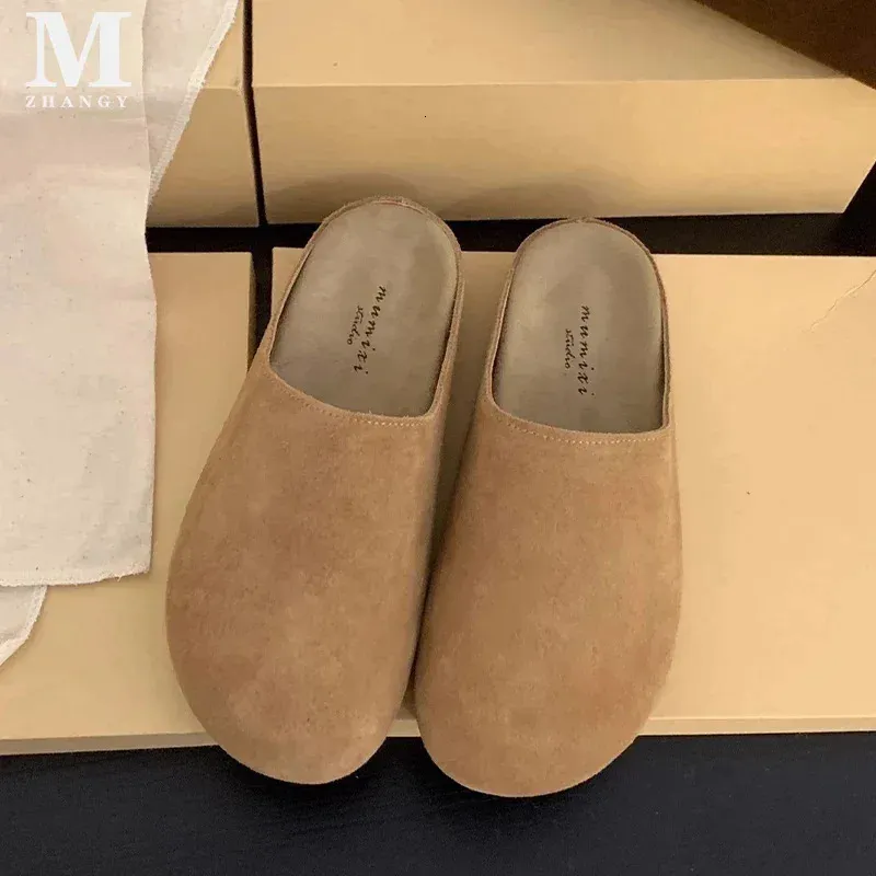 Leopard Women Slippers Platform Flats Suede Mule Shoes Woman Trend Slingback Casual Walking Fashion Mujer Zapatos 241106_voghion.com