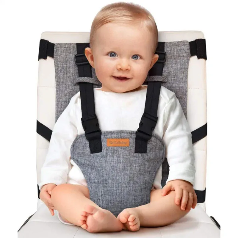 Cintura di sicurezza della sedia da pranzo bambini Cintura di sicurezza seggiolone portatile Cintura di stoffa lavabile nutrire neonati e bambini piccoli 240401