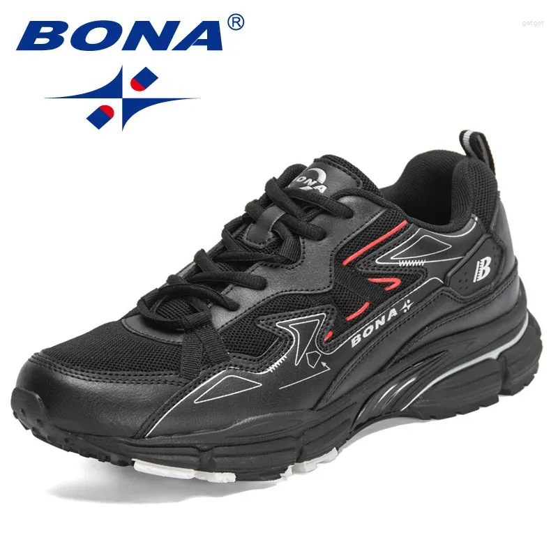 Casual Shoes Bona 2024 Designers Running Men Light Sneakers Sport Man Lätt Athletic Air Walking Jogging Trainers