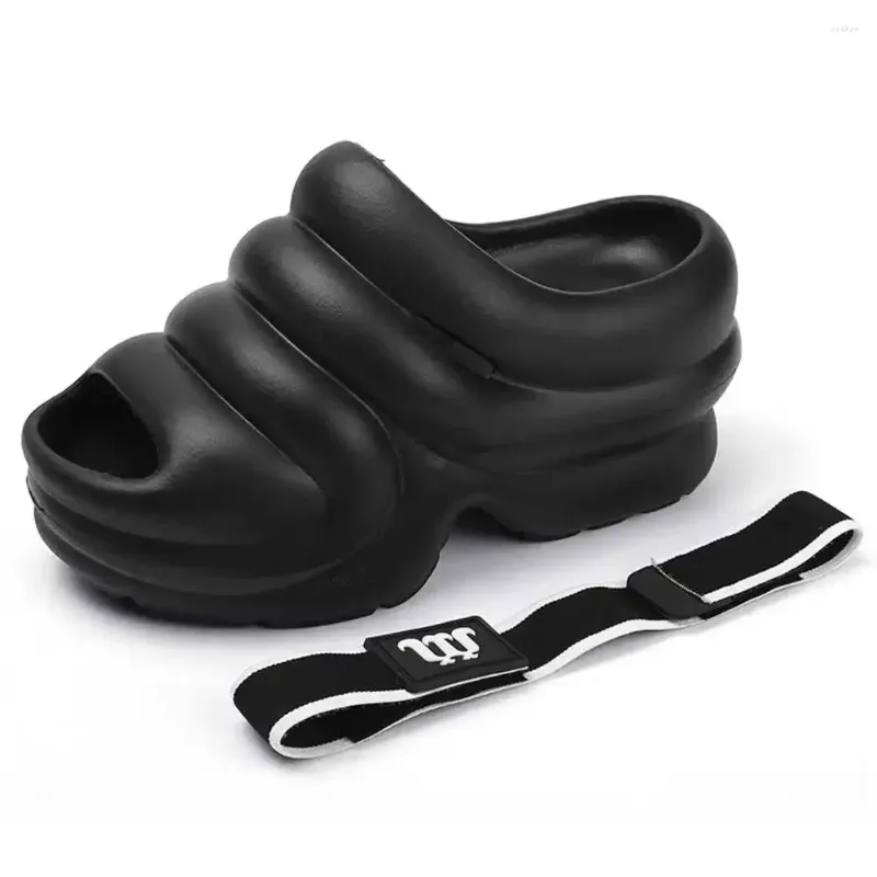 Pantofole rotonde medio tallone sandalo per essere scarpe da casa da basket nero sneaker promotore di tendenza funzionale
