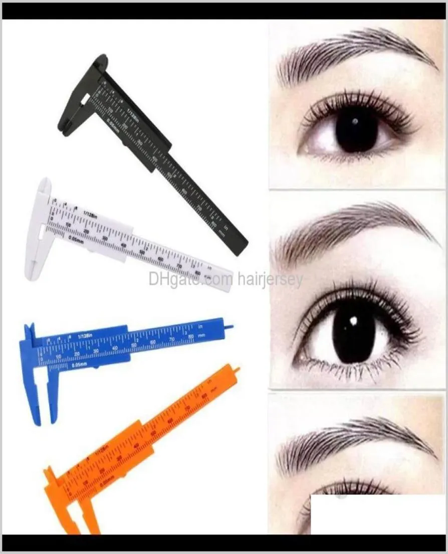 Other Supplies Tattoos Body Art Health Beauty Drop Delivery 2021 80Mm Microblading Reusable Makeup Measure Eyebrow Guide Ruler P535962334