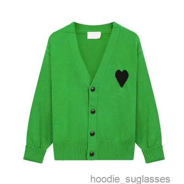 ファッショナブルなパリデザイナーメンズセーターAmis de Coeur Macaron Love Jacquard Cardigan for Men and Women Top B3Hdi