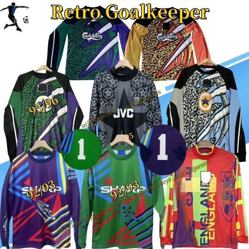 Englands ASN Retro Goalkeeper Long Sleeve Soccer Shirt 1992 Englands ASN Retro Goalkeeper Long Sleeve Soccer Shirt 1992