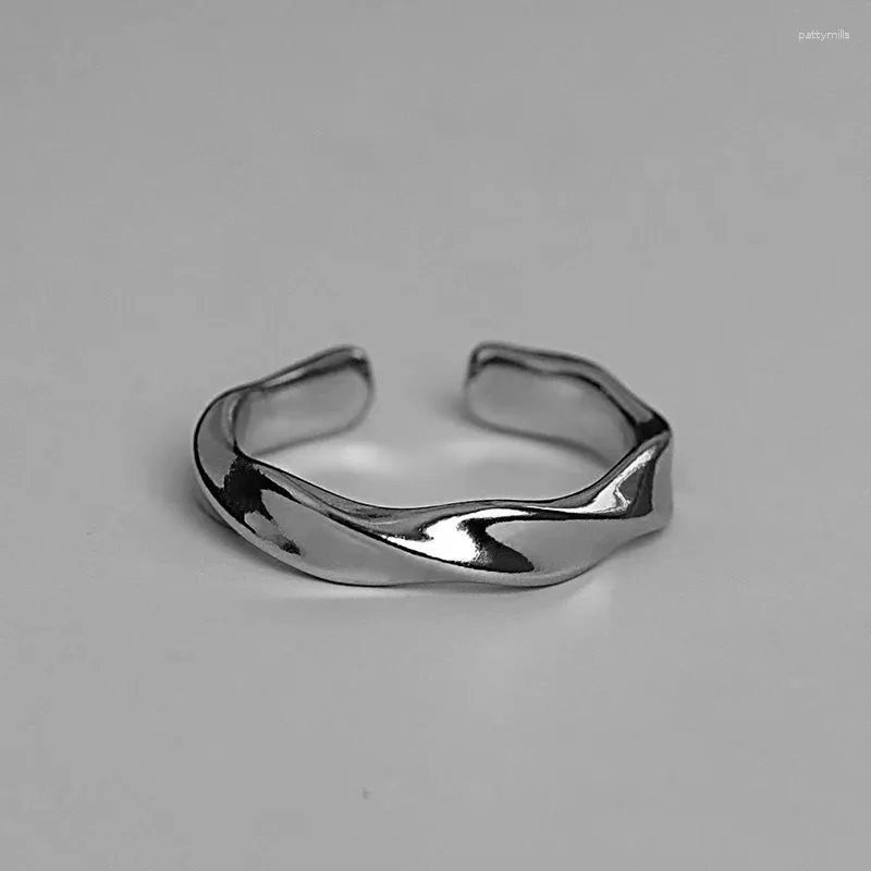Pierścienie klastra Regulowane otwarcie dla mężczyzn Kobiety Prosty skręcanie pierścień z rocznicą pierścienia rocznicowy biżuteria imprezowa biżuteria