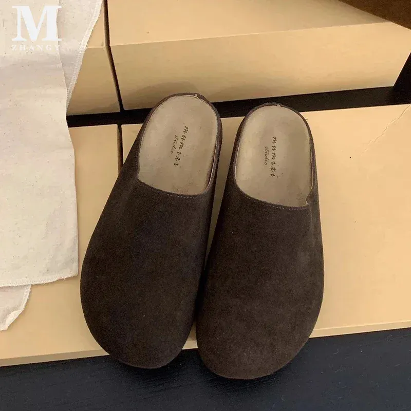 Leopard Women Slippers Platform Flats Suede Mule Shoes Woman Trend Slingback Casual Walking Fashion Mujer Zapatos 241106_voghion.com