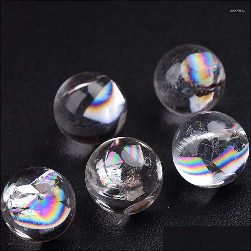 Decoratieve objecten Figurines Natural Rainbow Clear Crytsals Ball Quartz Gemstones Sieraden Diy Crystal Gift Drop levering Home Garden Dhyfg