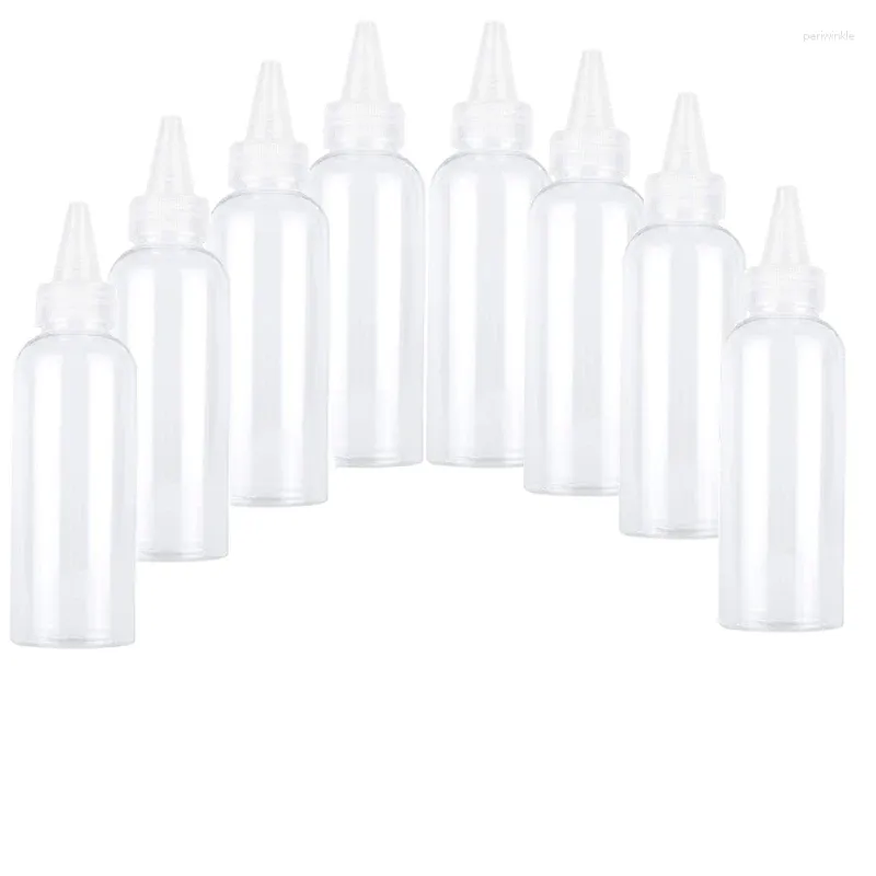 Bouteilles de rangement 5pcs / ensemble 10 ml-100 ml en plastique bouche bouche buccale de voyage de voyages de voyage pour les lotions de shampooing bricolage Savon pour le corps liquide