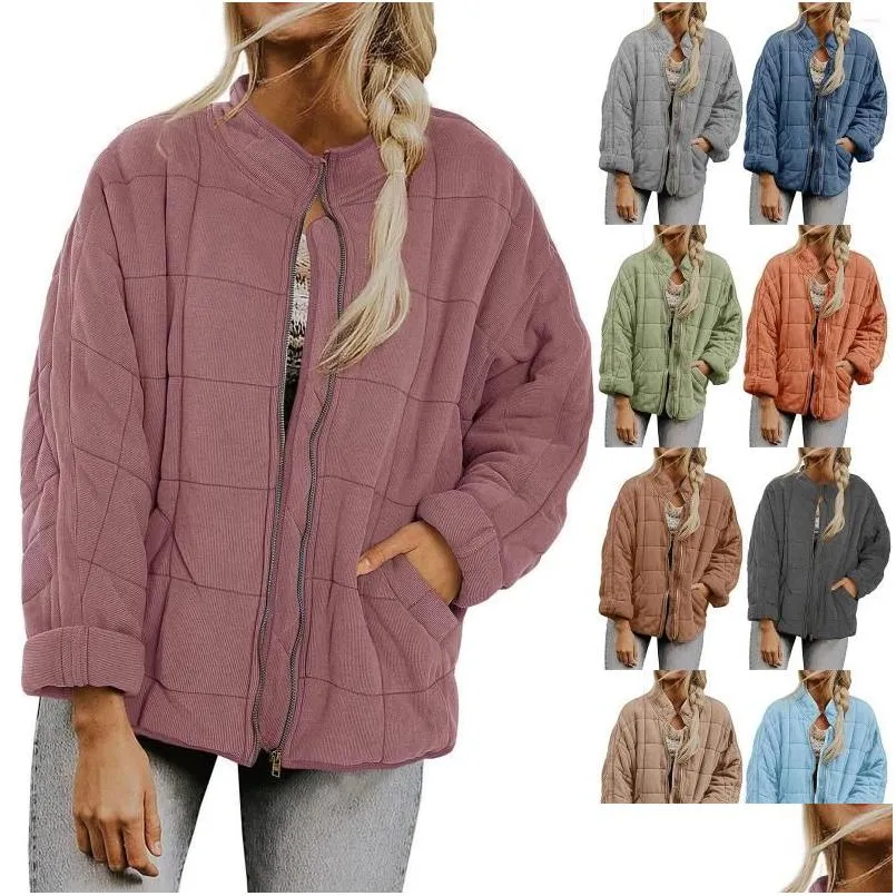 Jackets femininos Casacos de inverno para mulheres casaco de lã quente solto solto de colarinho de colarinho de colarinho de algodão.
