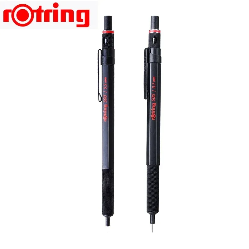 Pennor rotring 500 0,5 mm/0,7 mm mekanisk penna plastpenna hållare metall Knurling grepp Automatisk penna 1 bit