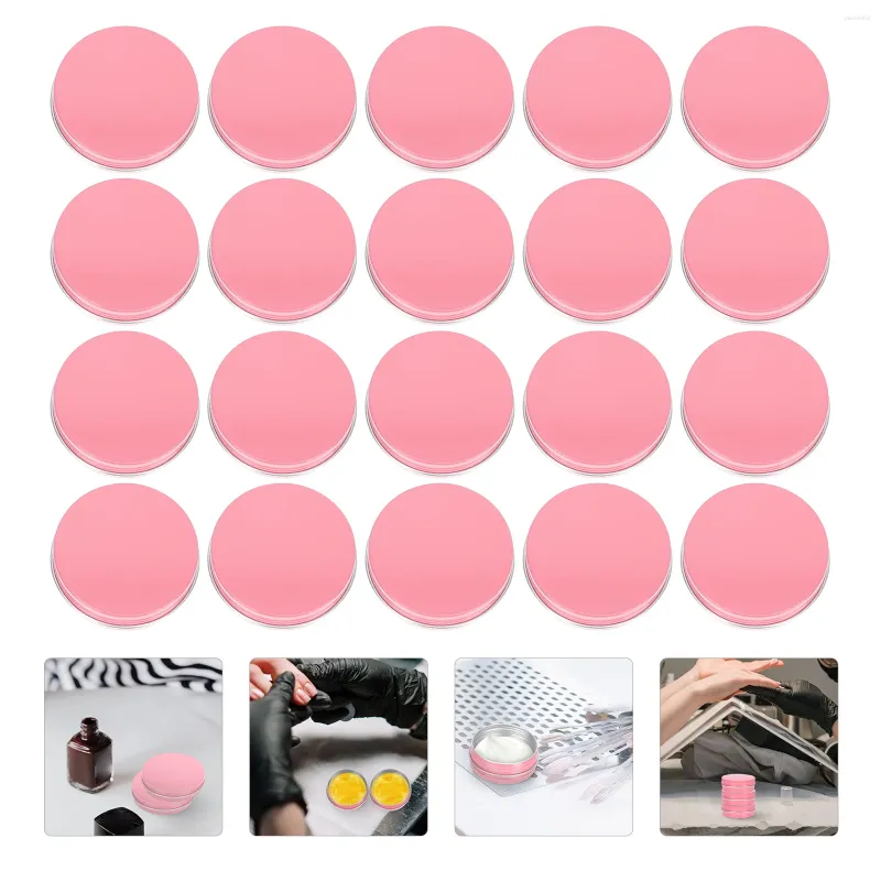 Storage Bottles 20 Pcs Powder Aluminum Box Cream Sealed Portable Case Can Metal Makeup Container Jar Cosmetics Travel Hair Wax