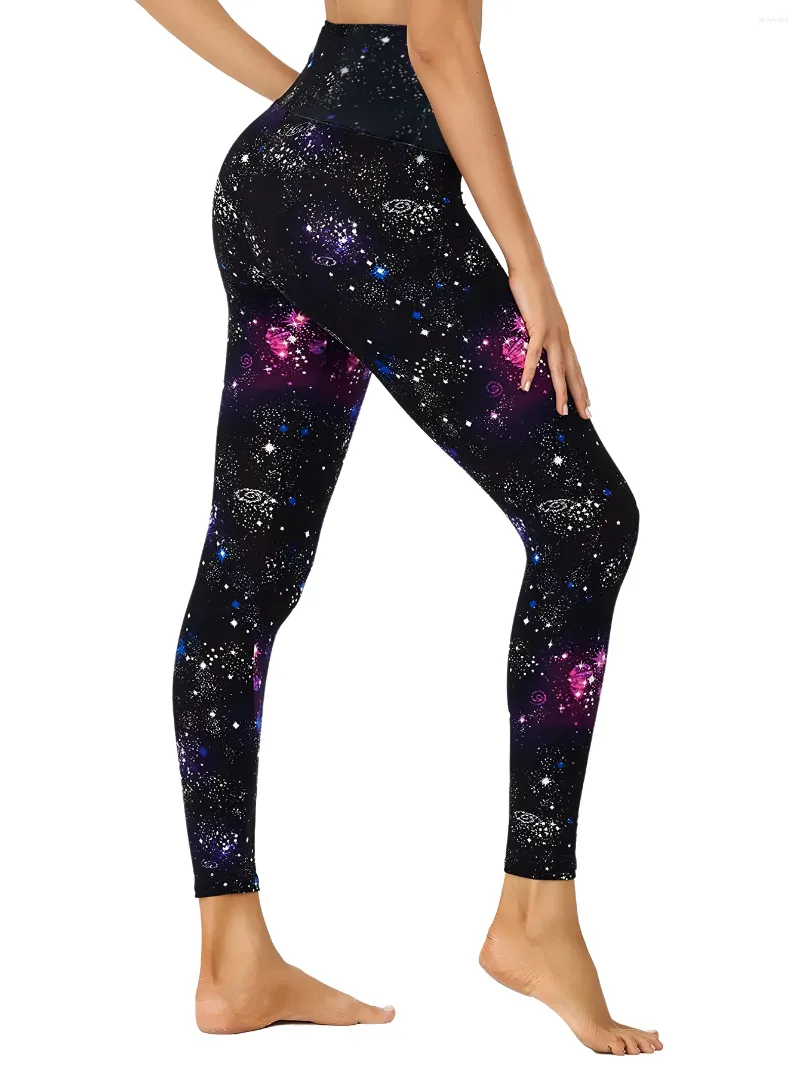 Active Pants Burst Spring/Summer Yoga Women's Star Print Hip Lift Exercise Fitness Wear Slim And Tight Height Waist Small Feet Nine-Min