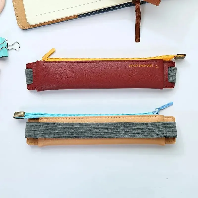 PU LEATHY MINI PEN BAG ECO Friendly Friendly Pointic Book Book Case Plotable Notebook Notebook Journal Pen Holder Stationery