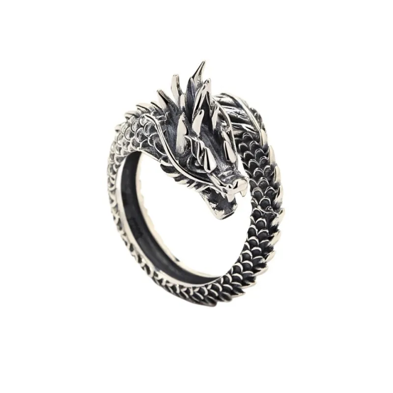 الأزياء الأوروبية والأمريكية الجديدة Tyrannosaurus Open Ring Personalized Retro Zodiac Animal Ring