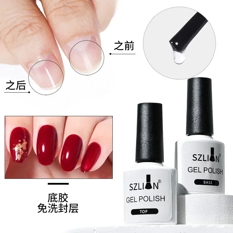 8-in-1 Nail Glue Gel Nail Polish Transparent Clear 7ml Function Gel Soak Off Nail Art Gel Varnish Thickness Base Gel