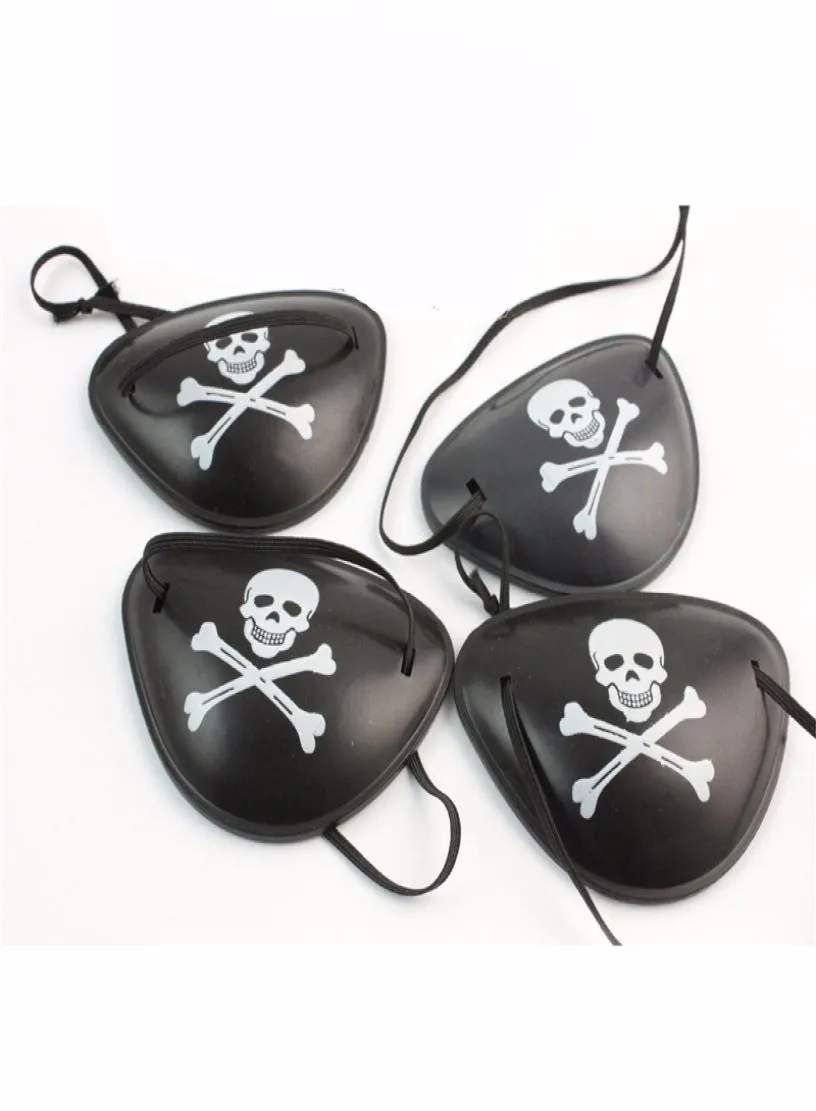 Skull Pirate Eye Patch Plastic Monocular Pirate Eye Patch Cos and Performance Show Holiday Decoration 4 Styles Fancy Dress Eye Mas3239857