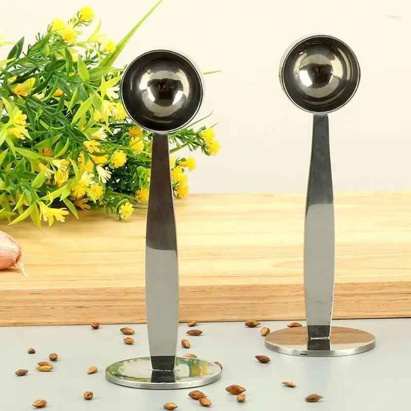Kaffescoops rostfritt stål te -verktyg tampar kaféer mätning av tamping gåva manipulerverktyg för bönor droppe