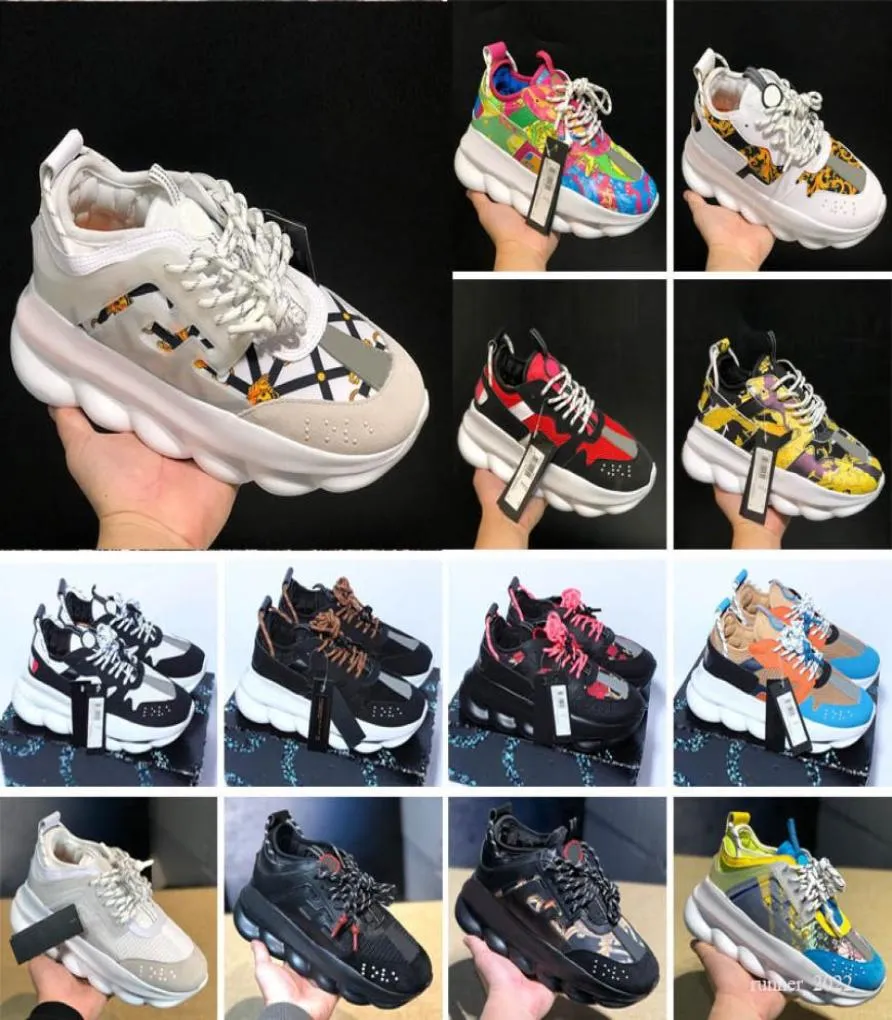 Brand Designer Sneakers Boots Casual Shoes Sneakers Suede Shoes Chain Reaction Italian Reflective Triple Black White Multicolor Me5135584