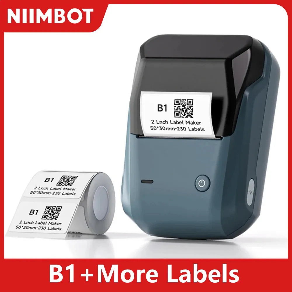 Niimbot B1 Mini Tragbarer Thermaldrucker Selbstklebender Aufkleber-Etikett-Schild-Hersteller-Taschendrucker Beschriftungsmaschine Bluetooth Niimbot B1 240327