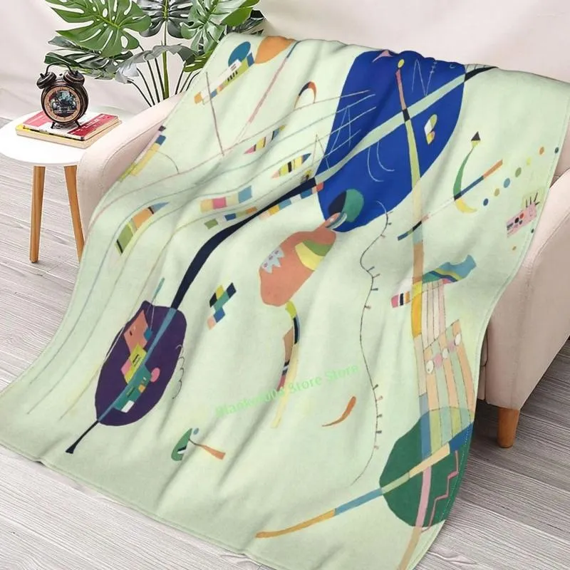 Couvertures au bleu 1939 par Wassily Kandinsky Thrown Couverture 3D Sofa imprimé chambre décorative Enfants Adulte Christmas Gift