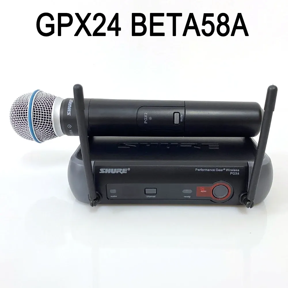 Микрофоны PGX24/BETA58A Профессиональная беспроводная микрофона PRGX24/Beta58 PGX4 PGX2 MIC для караоке для караоке -сценической церковной речи