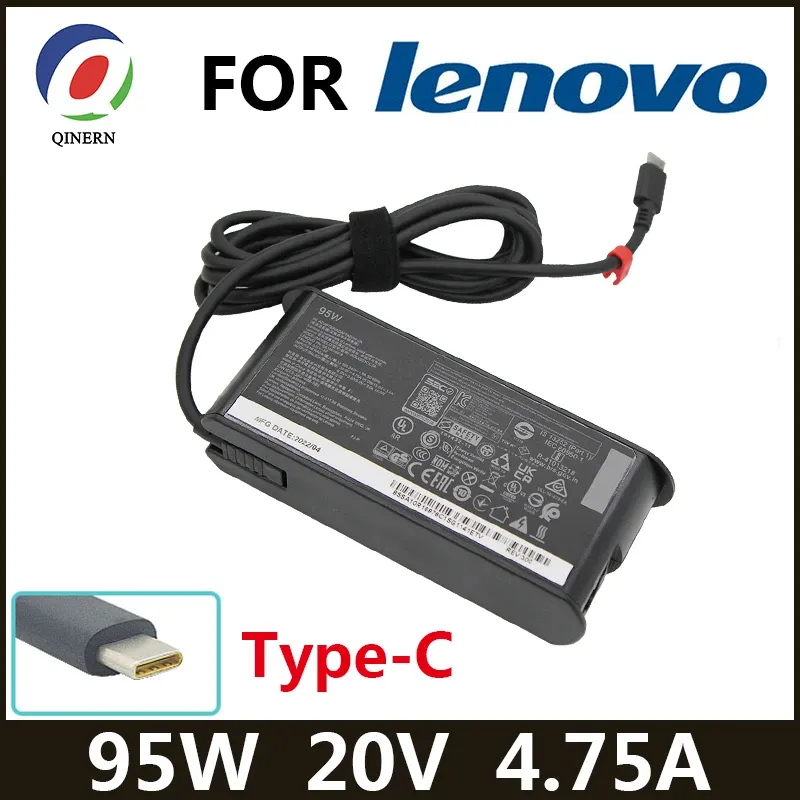 Adapter 20V 4.75A 95W USB Type C PD LADER LAPTOP VOEDINGSPROWER ADAPTER VOOR LENOVO ASUS HP SAMSUNG Y740S15IRH Y9000X Y740S