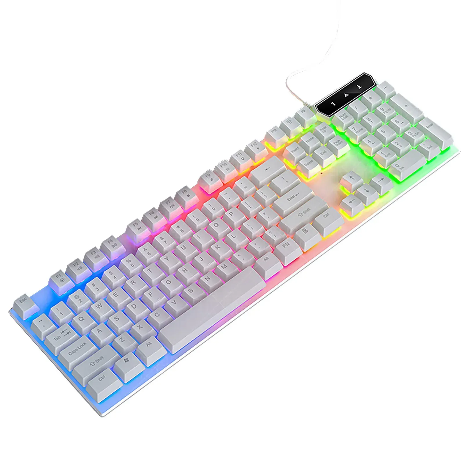 Teclados para jogos de teclados teclados mecânicos azul vermelho interruptor USB rgb/mix llit com iluminação de teclado com fio 104 an_tighosting para laptop pc nus russo nus