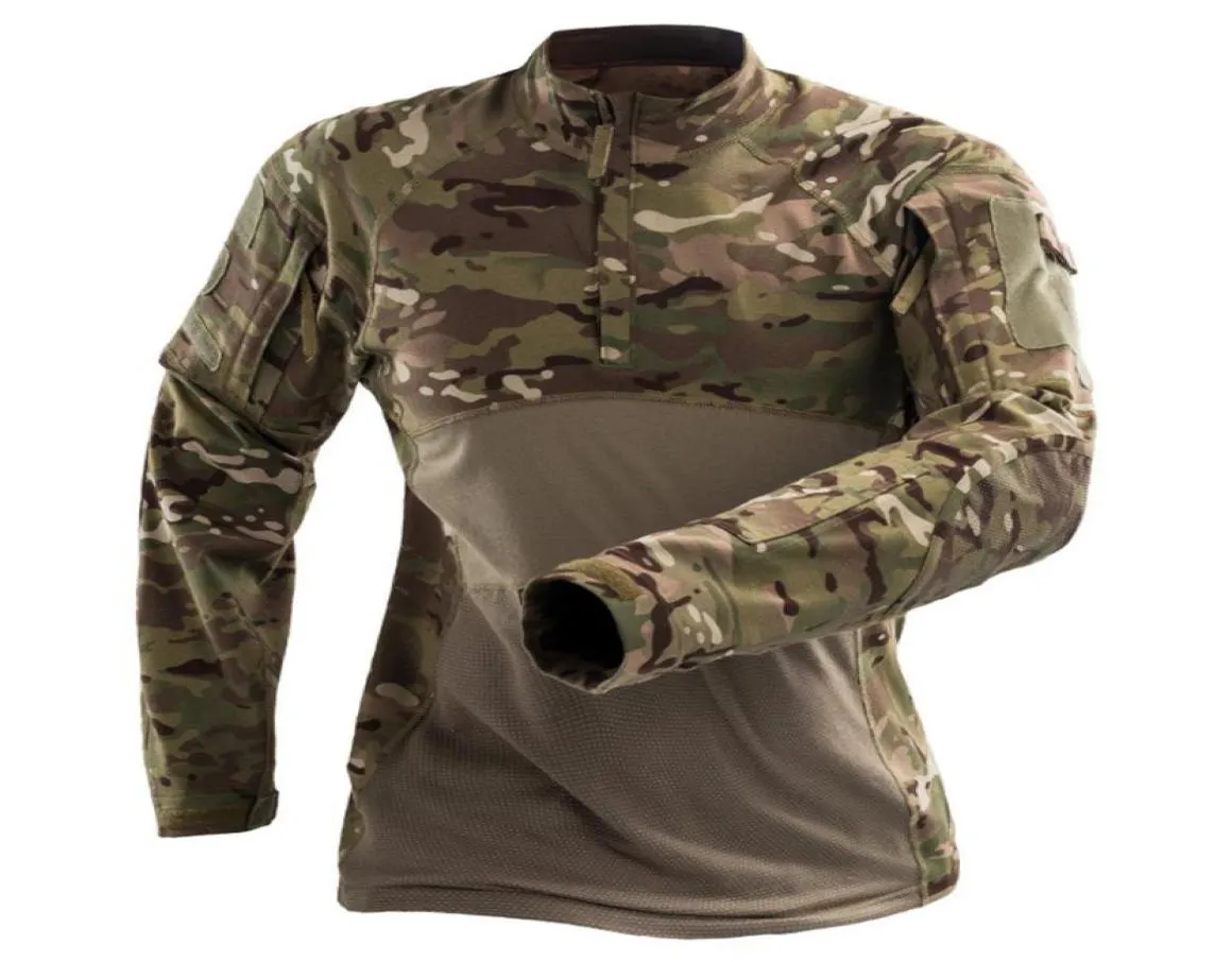 Men039S Tactical Combat Airsoft Shirt Dry Quick Wear Resistant BDU Camo Hunt Paintball Camouflage Long Sleeve Shirts3082900