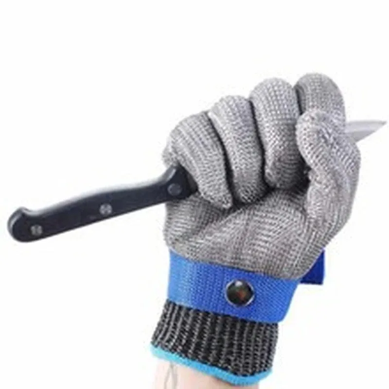 2024 Cut-resistant Gloves 5A Grade One Steel Wire Gloves Multi-purpose Anti-cut Labor Insurance Gloves Protective Black Gloves- for Anti-cut Labor Gloves