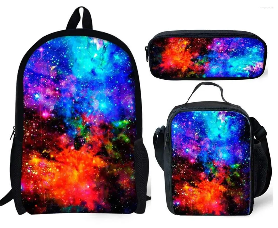 Рюкзак мультфильм новинка Cool Starry Sky 3D Принт 3PCS/SET SUCK SCHOOL BAGS СУЧЕНИЯ НАДЕЛА