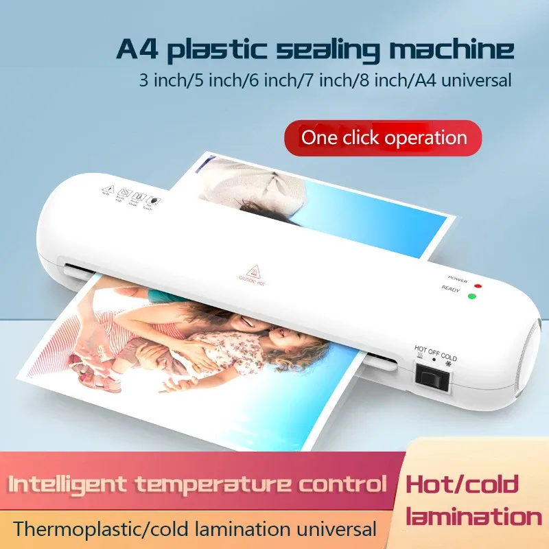 LaLinator A4 سطح المكتب جهاز Laminator Set Size Hot and Cold Shyp 2 Roller System