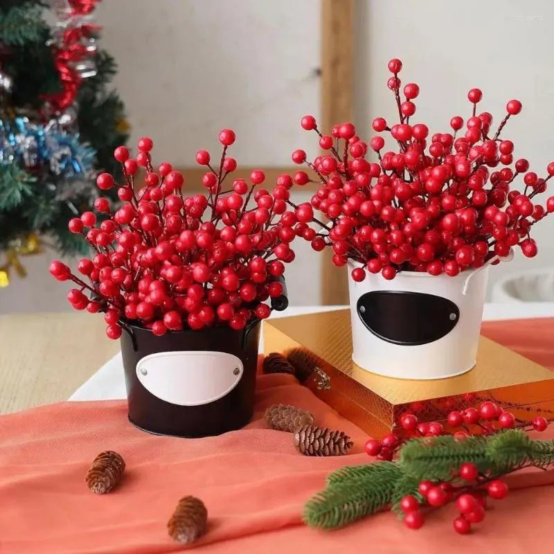 Fiori decorativi versatili Progetto fai -da -te forniture luminose ornamenti natalizi artificiali realistici per decorazioni per la casa set di 10/30pcs