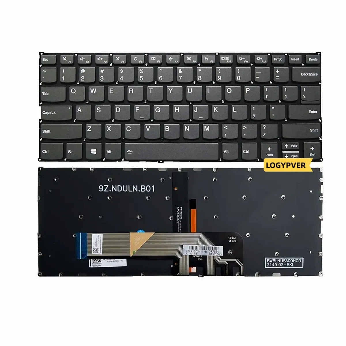 キーボードLenovo Thinkbookのキーボード13SIWL 13SIML 14SIWL 14IML 14IIL 33011IGMバックライトイングリッシュグレー付きラップトップ