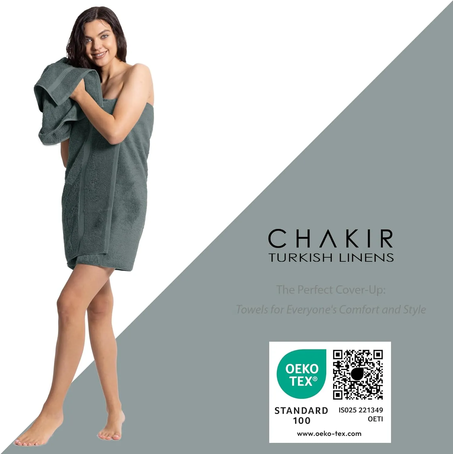 Chakir Turkish Linens | Hotel & Spa Quality 100% Cotton Premium Turkish Towels Soft Absorbent 4 Piece Bath Towels White 42 29
