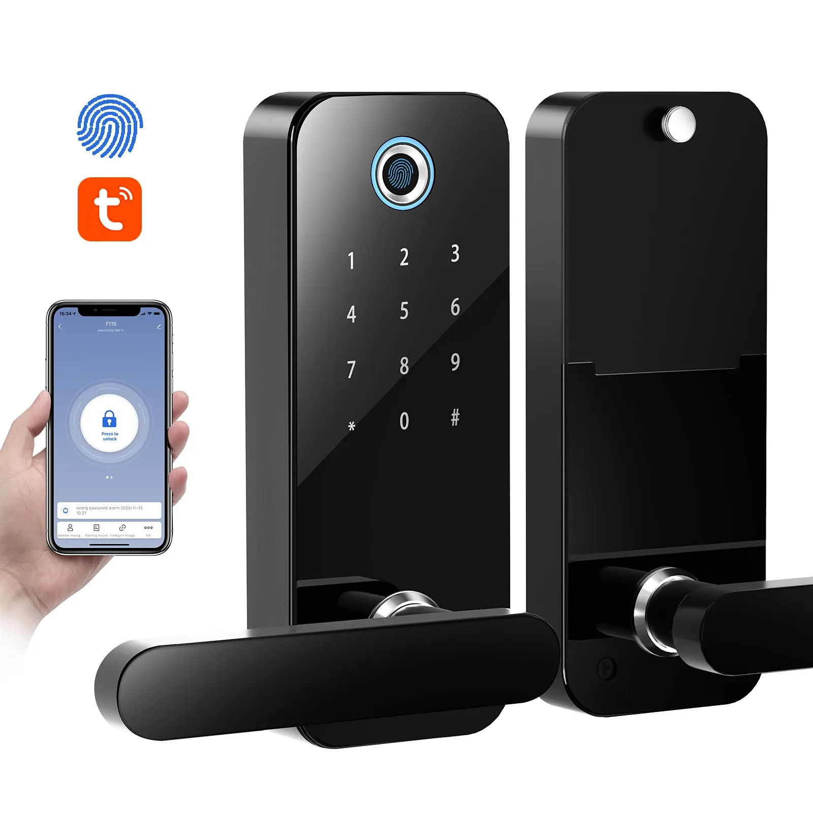 Lock Support tuya smart and smart life with gateway support ALEXA and Google assistant home office smart lock