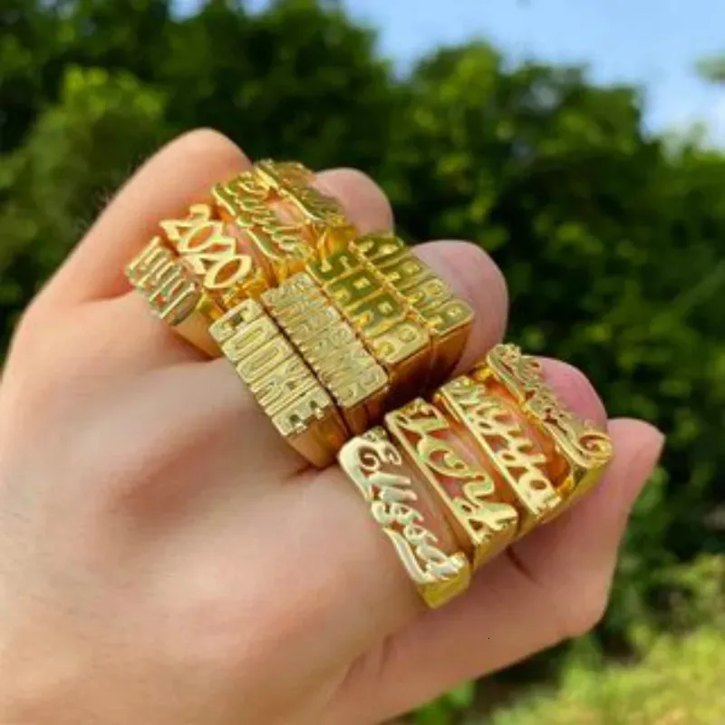Customized Personalized Hip Hop Rings For Women And Men Stainless Steel ...